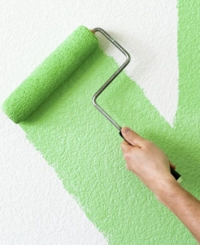 Green Paint on a Wall